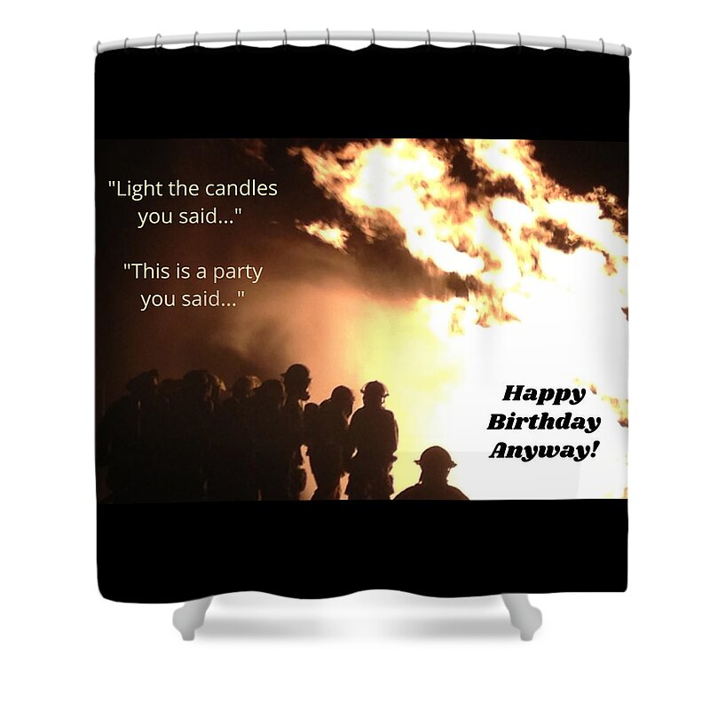 Birthday Shower Curtain featuring the photograph Light the Candles by Lee Darnell