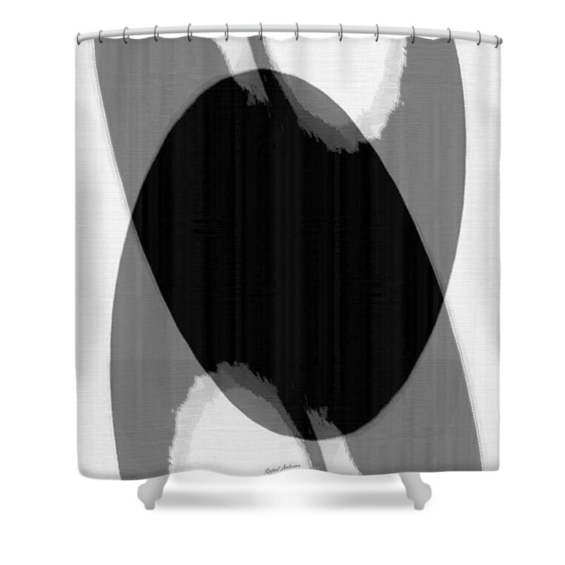 Abstract Shower Curtain featuring the painting Like Minds Meeting by Rafael Salazar