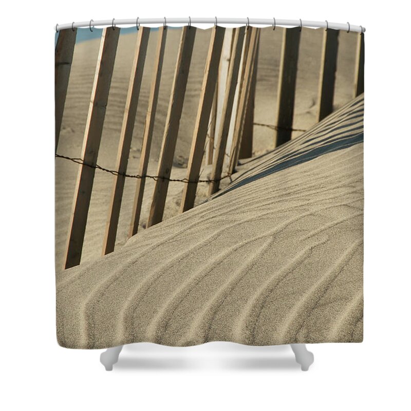 Lines Shower Curtain featuring the photograph Lines in the Sand by Melissa Southern