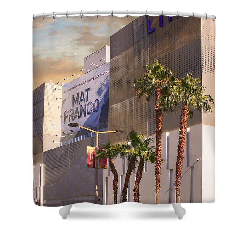 Linq Shower Curtain featuring the photograph LINQ Hotel Vegas by Chris Smith