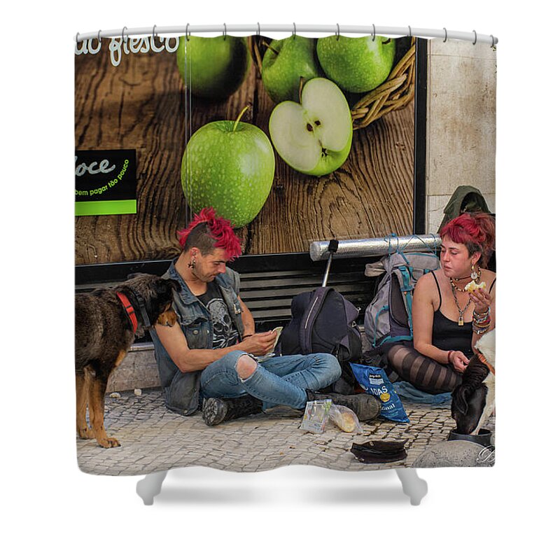 City Life Shower Curtain featuring the photograph Lisbon by Barry Bohn