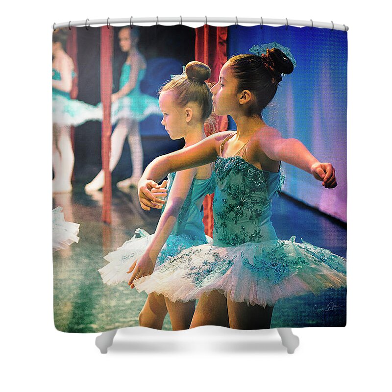 Ballerina Shower Curtain featuring the photograph Little Blue Faires by Craig J Satterlee
