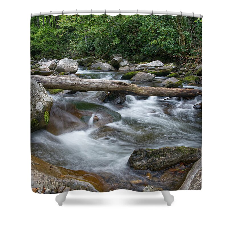 Smokies Shower Curtain featuring the photograph Little River 5 by Phil Perkins