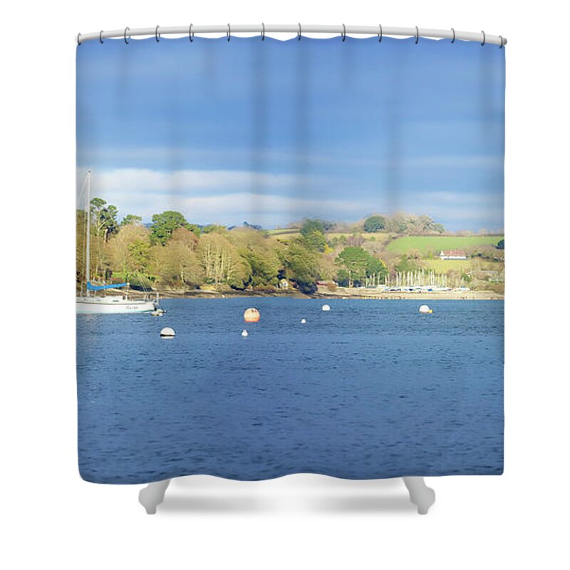 Loe Beach Shower Curtain featuring the photograph Loe Beach Panorama by Terri Waters