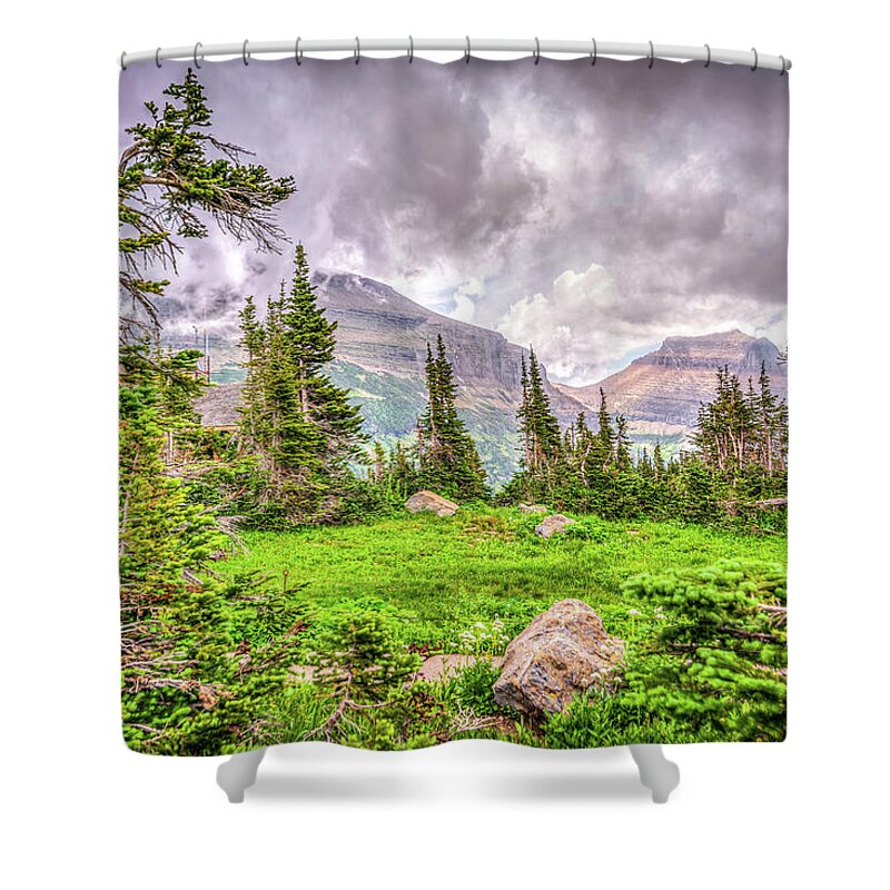 Montana Shower Curtain featuring the photograph Logan Pass Beauty by Spencer McDonald
