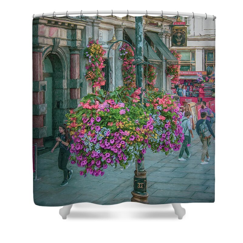 Street Shower Curtain featuring the photograph London Color by Karen Sirnick