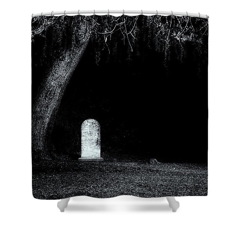 Marietta Georgia Shower Curtain featuring the photograph Lonely Headstone by Tom Singleton