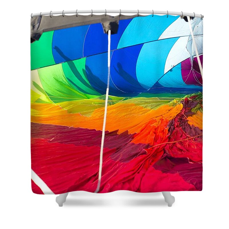 Albuquerque International Ballon Fiesta Shower Curtain featuring the photograph Looking In 2 by Segura Shaw Photography