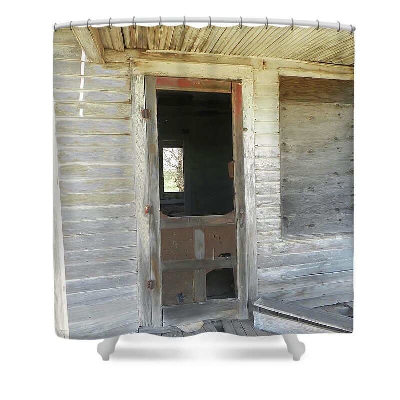 Rural Shower Curtain featuring the photograph Looking in Looking Out by Cathy Anderson