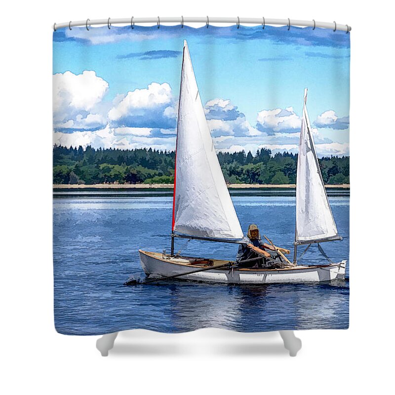 Sailing Shower Curtain featuring the photograph Looks Like Fun by Bruce Bonnett