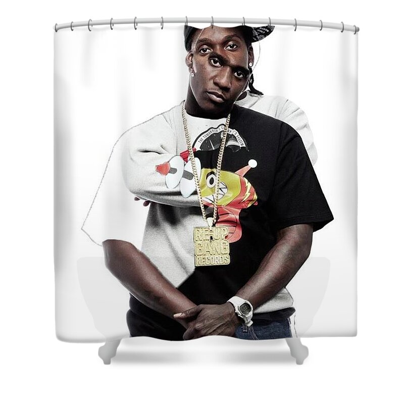 Hiphop Shower Curtain featuring the digital art Lord Willin by Corey Wynn