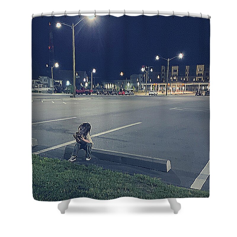 Child Shower Curtain featuring the photograph Lost in His Own Innocence by Lee Darnell