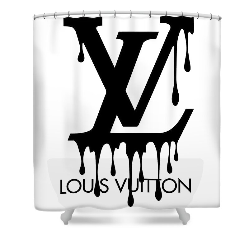 Louis Vuitton Logo Paint Shower Curtain