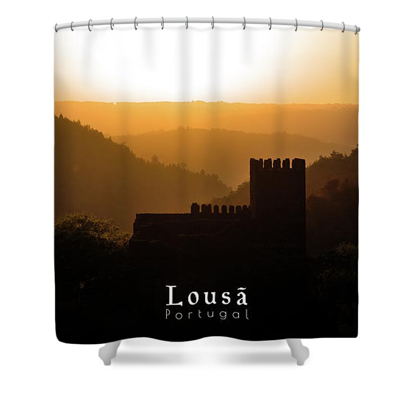 Lousa Shower Curtain featuring the photograph Lousa Castle Travel Art - Portugal by Angelo DeVal