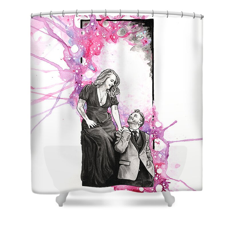 Love Shower Curtain featuring the painting Love and Raige by Tiffany DiGiacomo