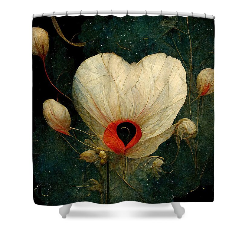 Flower Shower Curtain featuring the digital art Love Grows by Nickleen Mosher