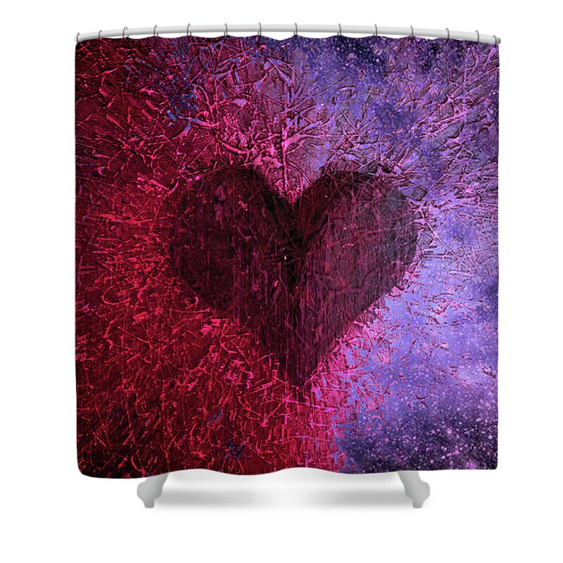 Love Heart Shower Curtain featuring the digital art Love Heart by Linda Sannuti