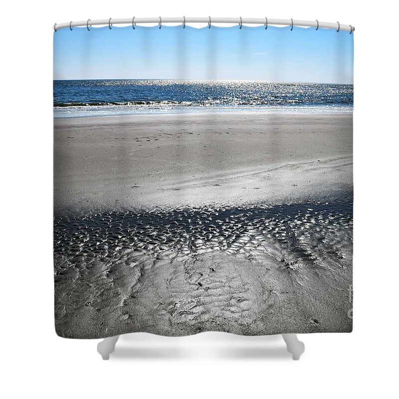  Shower Curtain featuring the photograph Low Tide Sunset by Victor Thomason