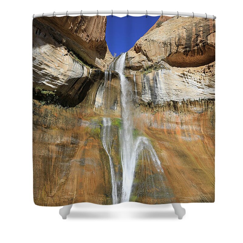 Lower Calf Creek Shower Curtain featuring the photograph Lower Calf Creek Falls - Utah by Richard Krebs
