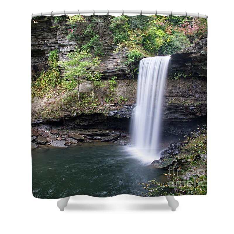 Greeter Falls Shower Curtain featuring the photograph Lower Greeter Falls 10 by Phil Perkins
