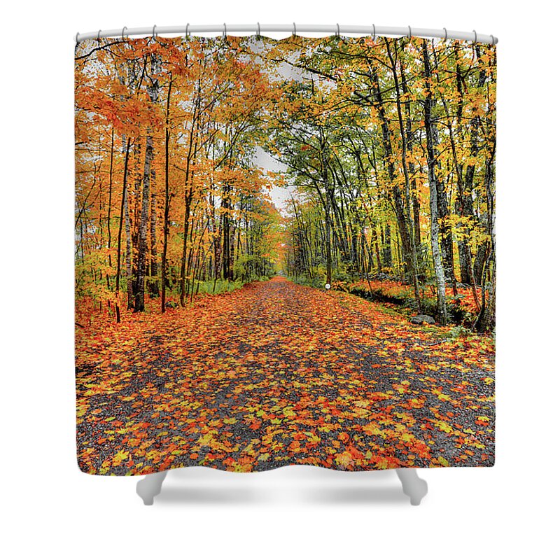 Fall Shower Curtain featuring the photograph Luckey Lane by Jeff Cooper