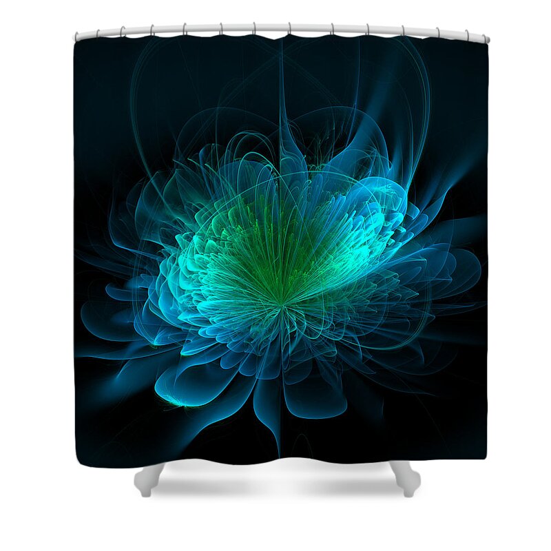  Shower Curtain featuring the digital art The Rose #3 by Mary Ann Benoit