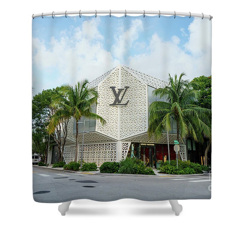 LV Louis Vuitton Design District Miami Shower Curtain by Felix