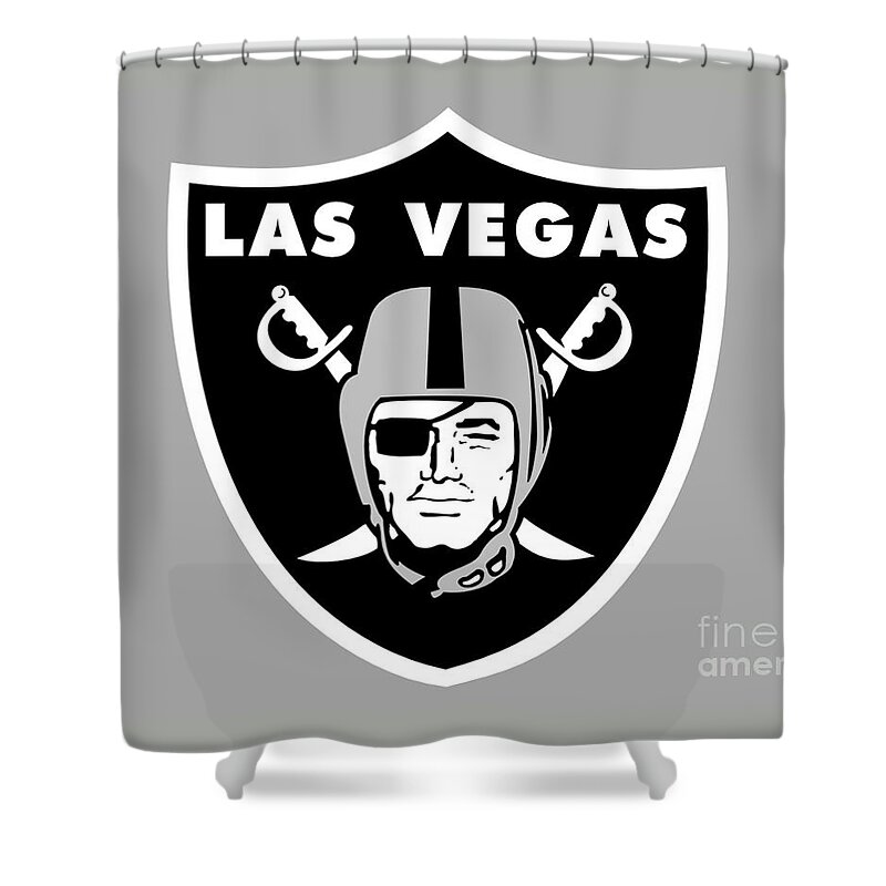 Lv Raiders Custom Logo Shower Curtain