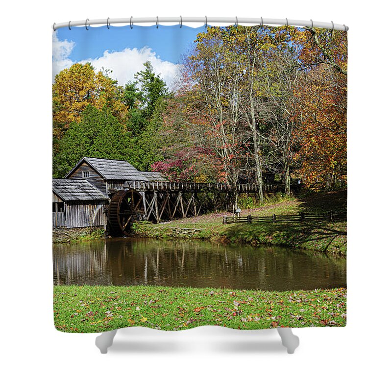 Mill Shower Curtain featuring the photograph Mabry Mill by Steve Templeton