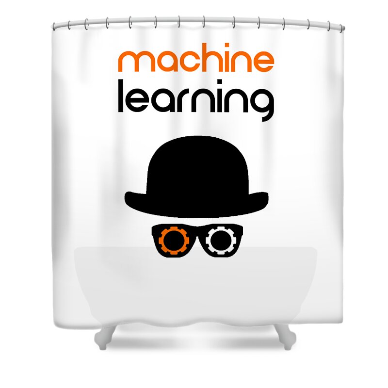 Richard Reeve Shower Curtain featuring the digital art Machine Learning by Richard Reeve