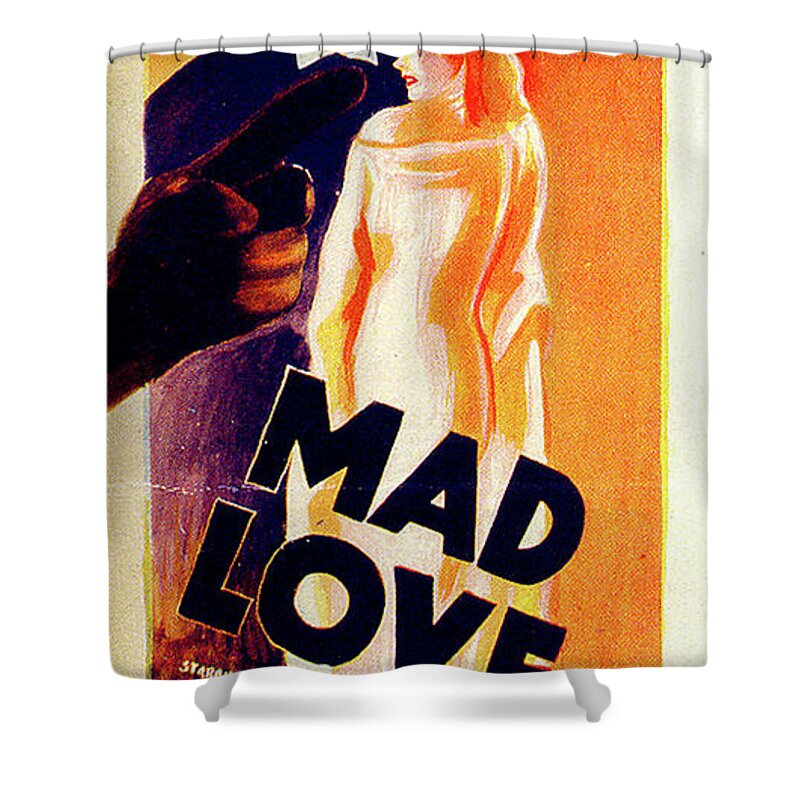 Mad Shower Curtain featuring the mixed media ''Mad Love'' poster by Movie World Posters