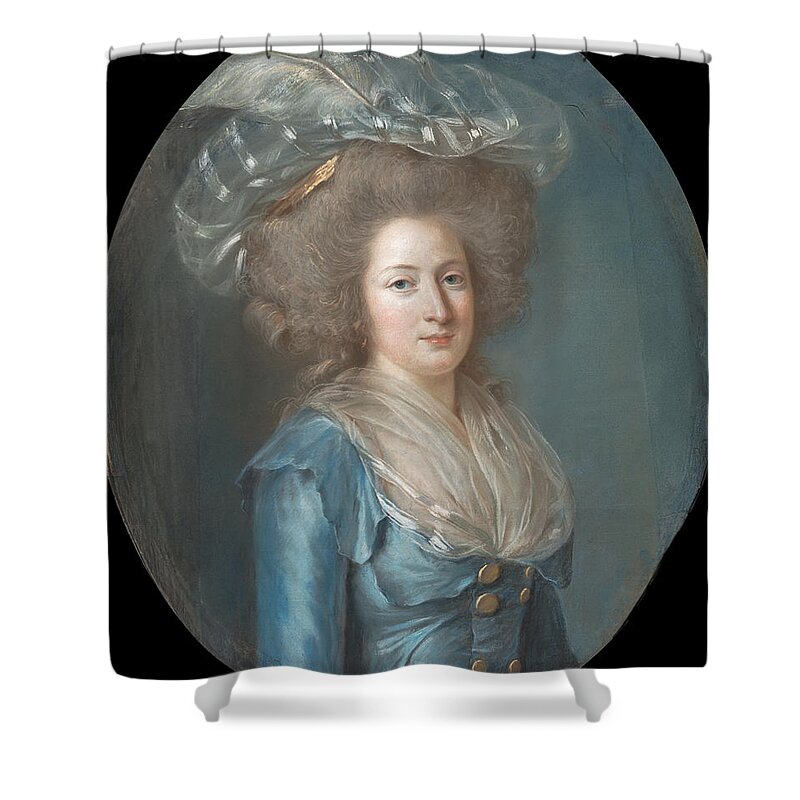 Adelaide Labille-guiard Shower Curtain featuring the drawing Madame Elisabeth de France by Adelaide Labille-Guiard
