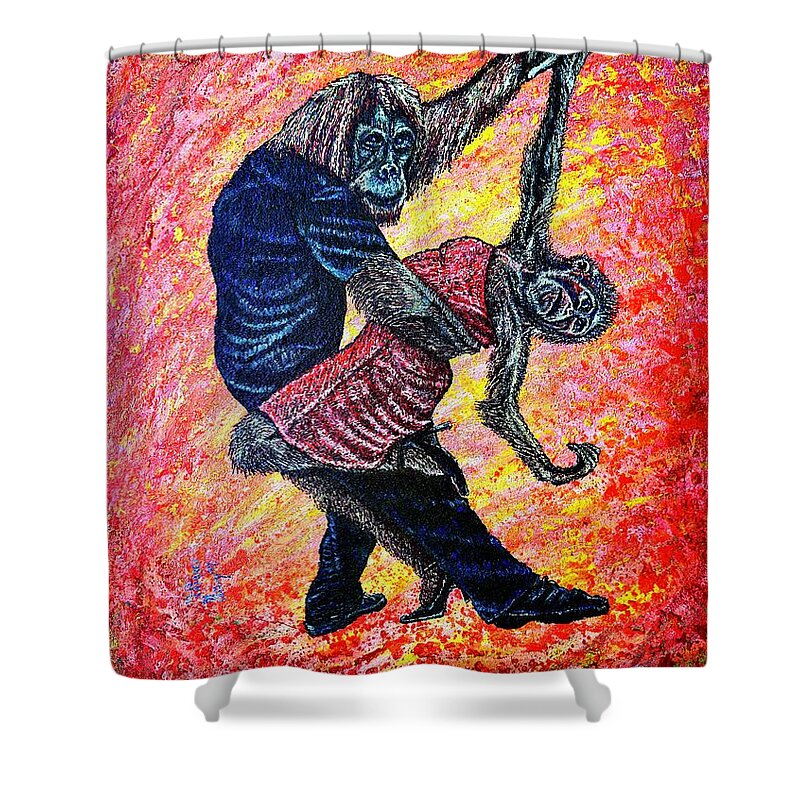 Viktor Shower Curtain featuring the painting Madame... by Viktor Lazarev