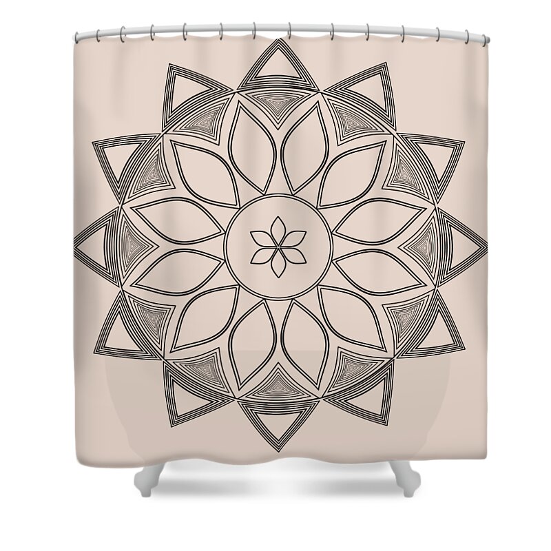 Mandala Shower Curtain featuring the digital art Maeve by Linda Lees