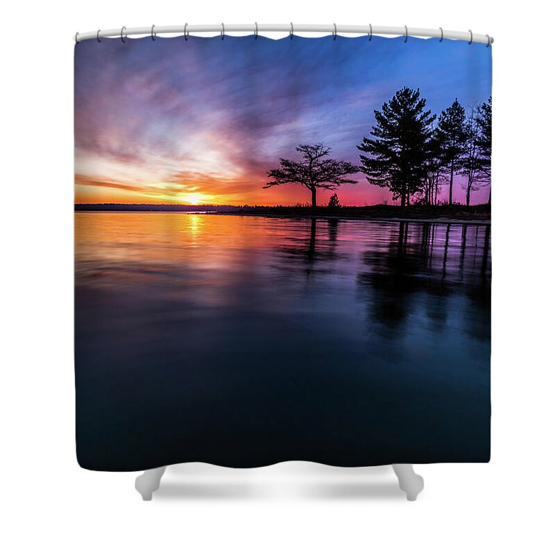 Sunrise Shower Curtain featuring the photograph Magical Beginnings by Joe Holley