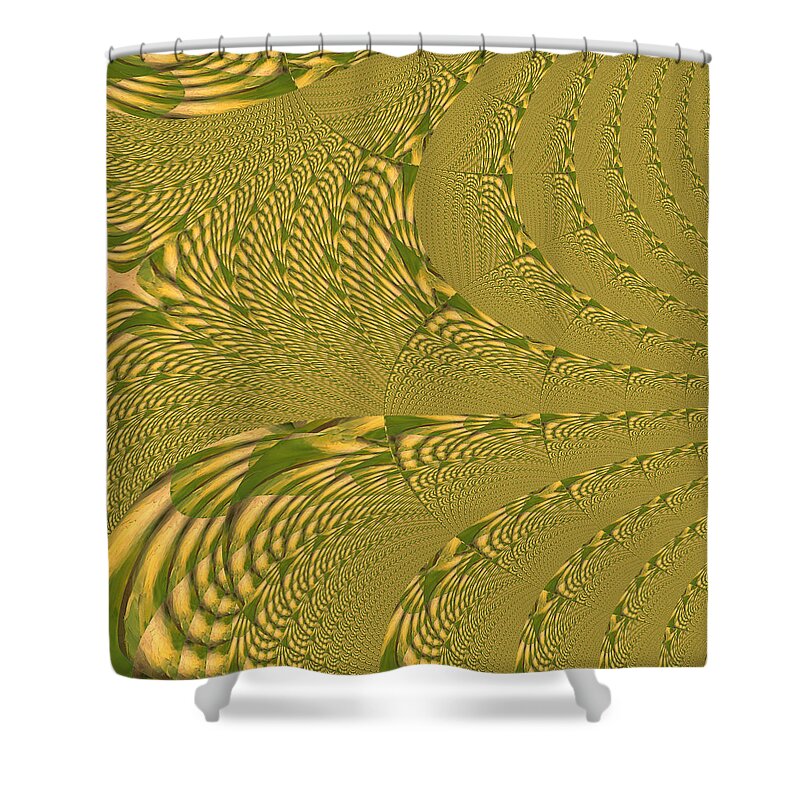 Oifii Shower Curtain featuring the digital art Magical Python Jungle by Stephane Poirier