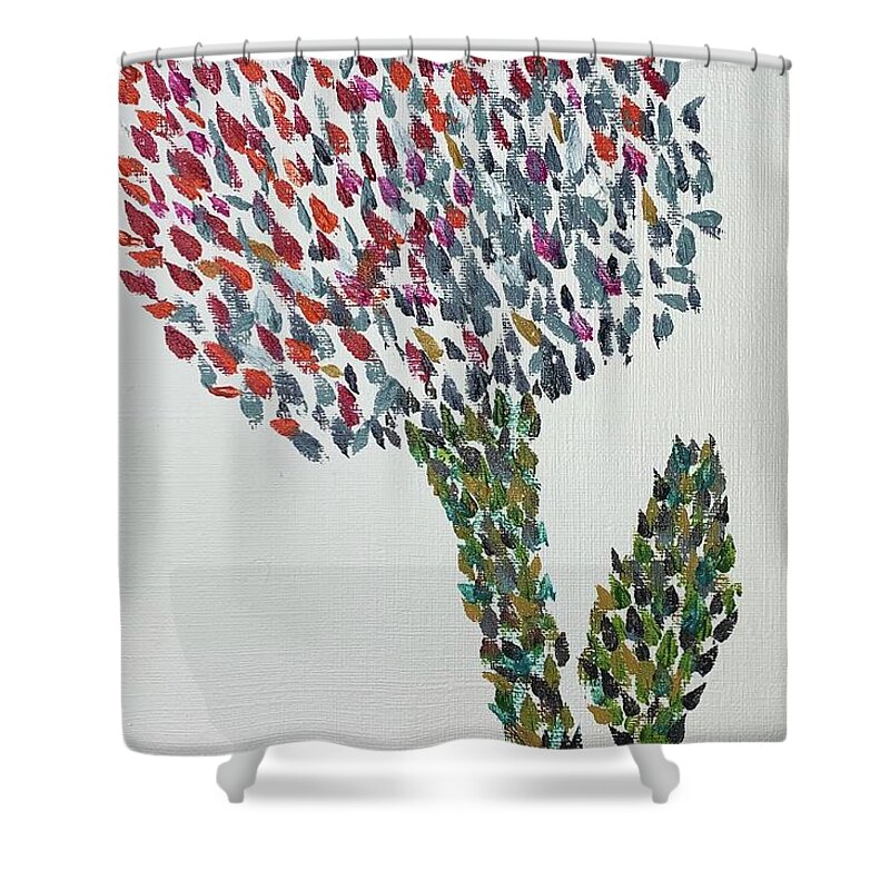 Oil Shower Curtain featuring the painting Make A Wish by Lisa White