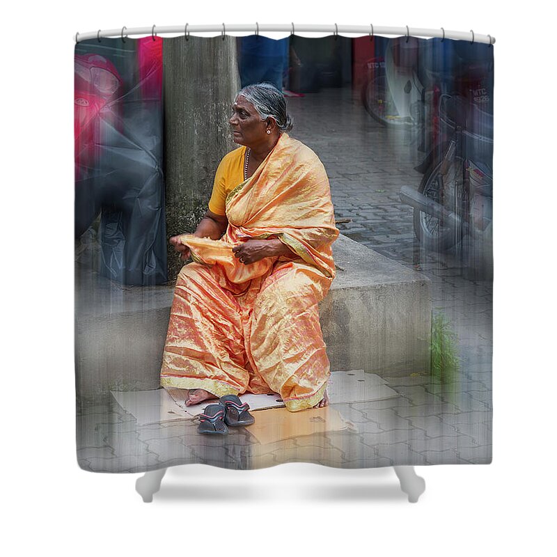 Woman Shower Curtain featuring the photograph Malay Lady by Elaine Teague