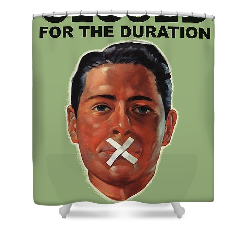 Man Shower Curtain featuring the digital art Man with Mouth Closed by Long Shot