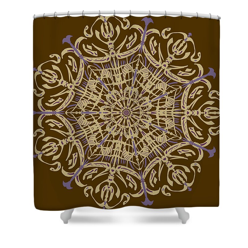 Mandala Shower Curtain featuring the digital art Mandala Classic by Eileen Backman