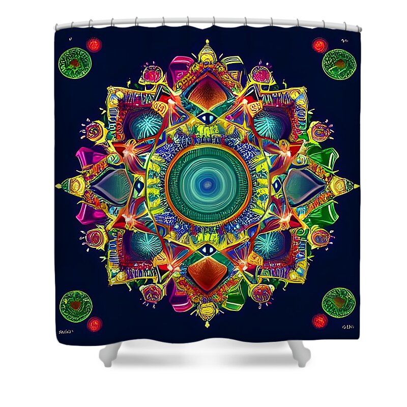 Digital Shower Curtain featuring the digital art Mandala II by Beverly Read