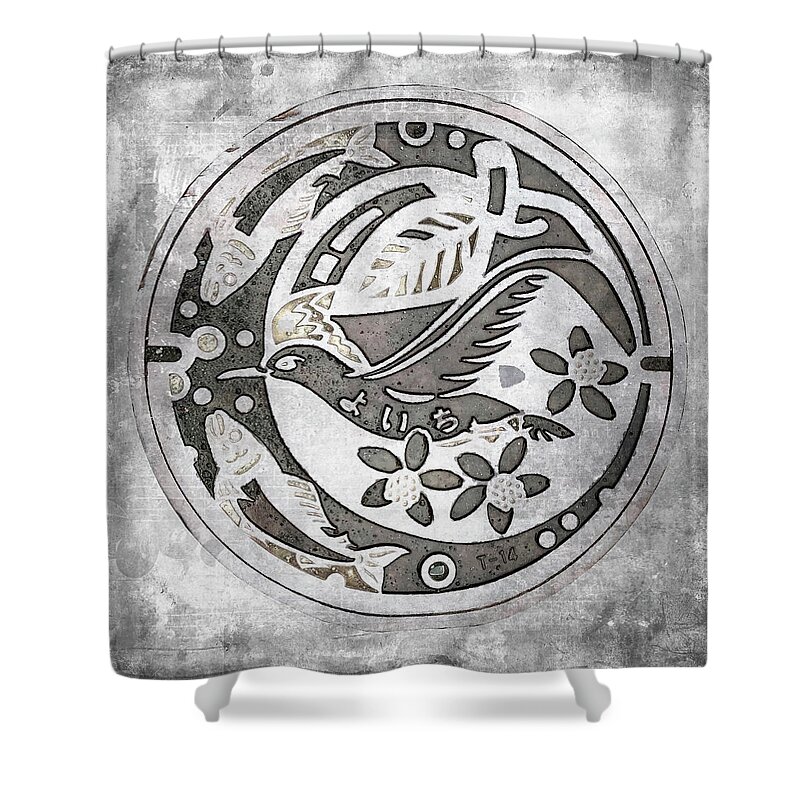 Manhole Cover Shower Curtain featuring the photograph Manhole Cover 3 by Dominic Piperata