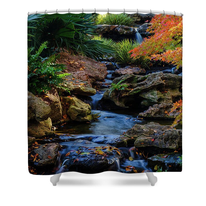 Waterfalls Shower Curtain featuring the photograph Maple Falls IV by Johnny Boyd