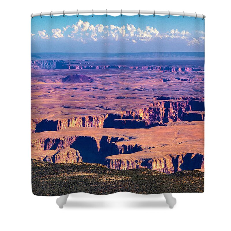 Arizona Grand Canyon Marble Cliffs Colorful Rock Landscape Painted Desert Fstop101 Shower Curtain featuring the photograph Marble Canyon Arizona by Geno Lee