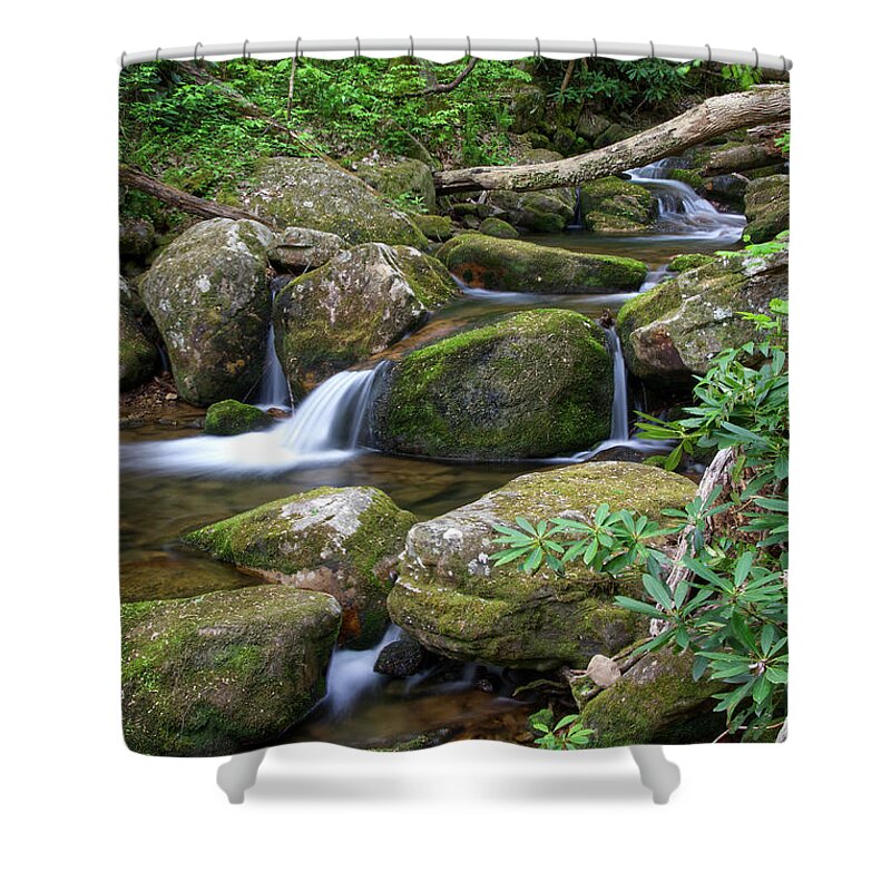 Margarette Falls Shower Curtain featuring the photograph Margarette Falls 20 by Phil Perkins