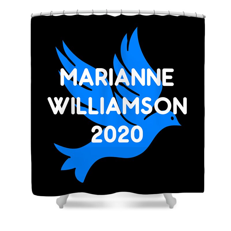 Election Shower Curtain featuring the digital art Marianne Williamson For President 2020 by Flippin Sweet Gear