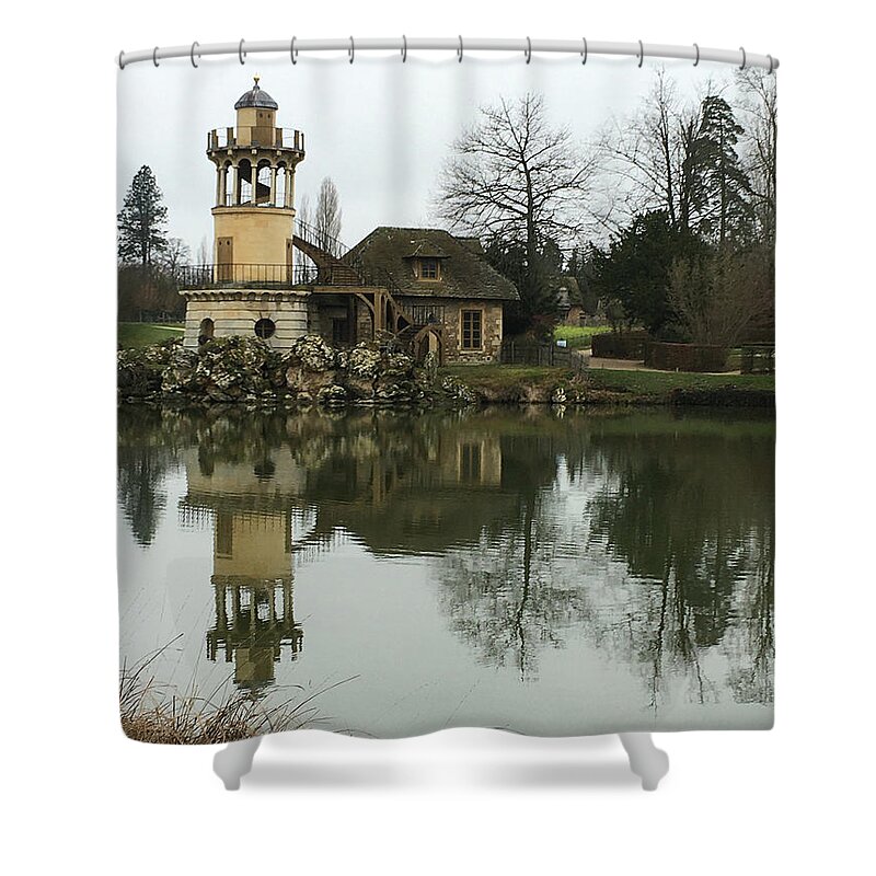 Marie Antoinette Shower Curtain featuring the photograph Maries Lighthouse Versailles by Roxy Rich