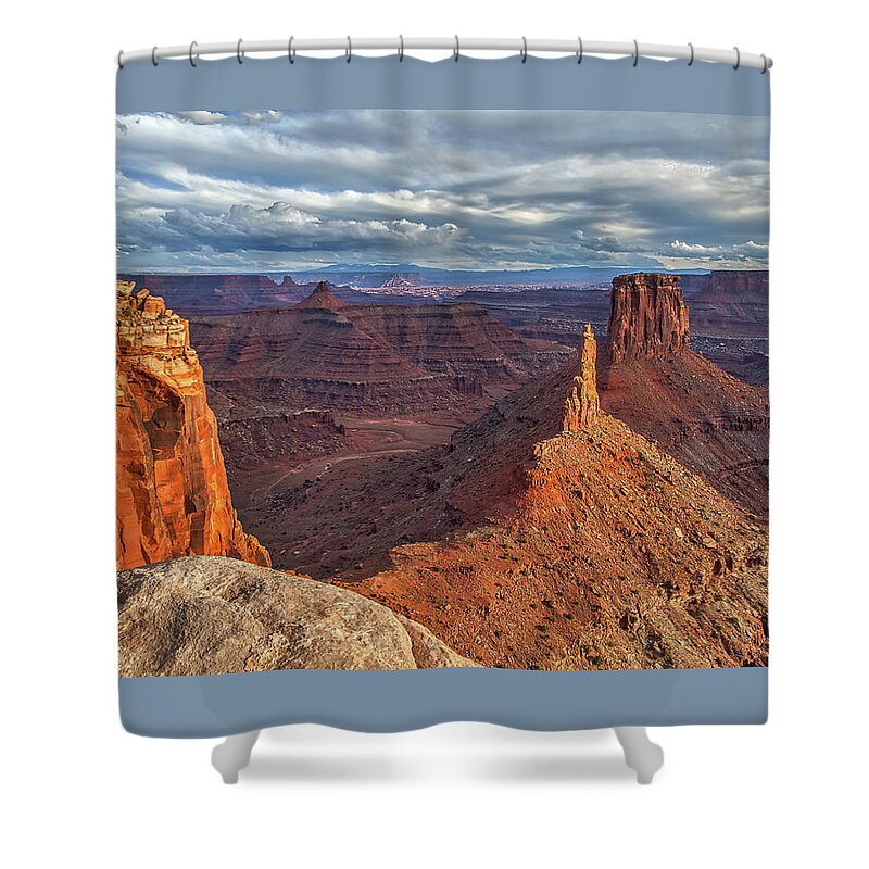 Moab Shower Curtain featuring the photograph Marlboro Point - A different sunset view by Dan Norris