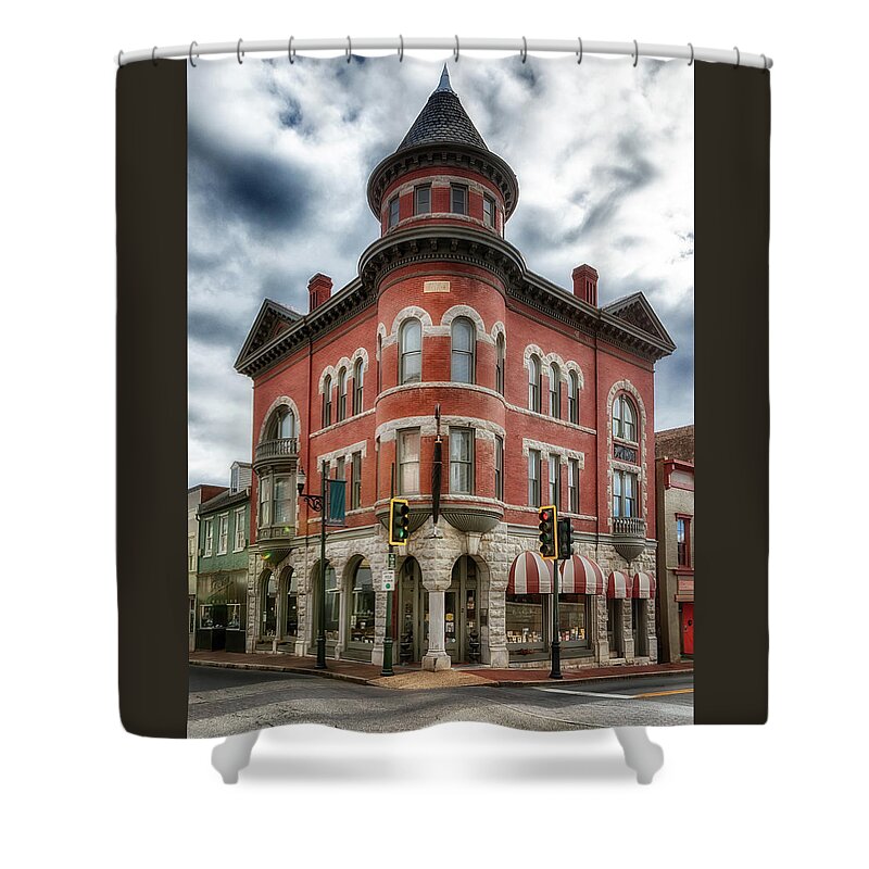 Staunton Shower Curtain featuring the photograph Marquis Building - Staunton Virginia by Susan Rissi Tregoning