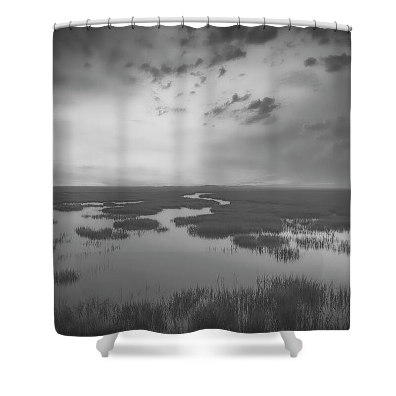Landscapes Shower Curtain featuring the photograph Marshes of Glynn 2 by DB Hayes
